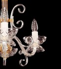 Clear Glass Chandelier EL412300 - candle detail