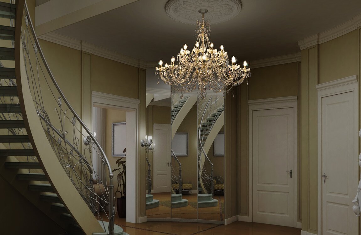 Lámpara de araña de cristal para el vestíbulo de la casa JWZ146202100