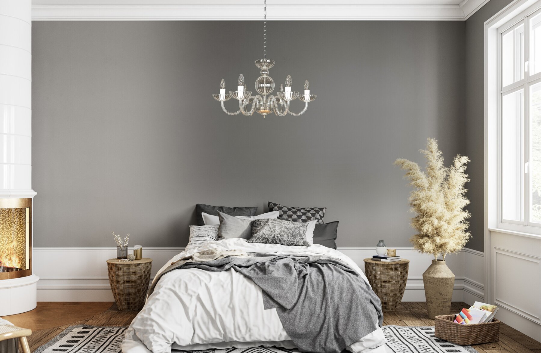 Lámpara de cristal para el dormitorio de estilo escandinavo EL251600
