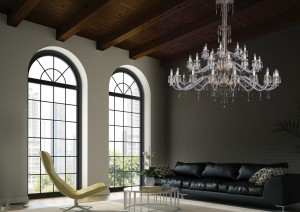 Velký krištáľový luster do obývačky 