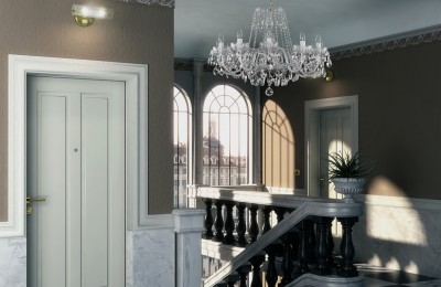 Lámpara de araña de cristal para el vestíbulo de la casa L036CE
