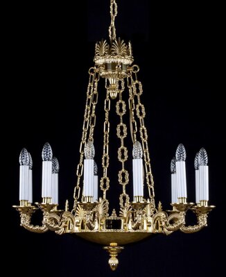 Brass chandelier L385