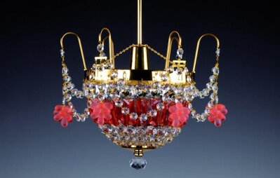 Lámpara de araña de cristal con adornos de uvas AL136