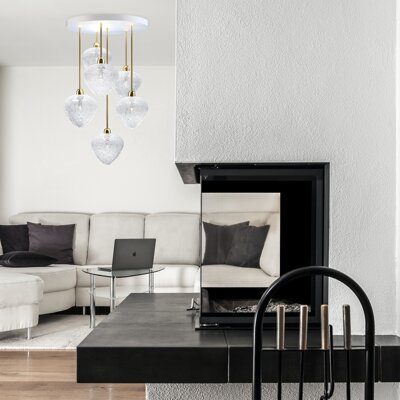 Moderný luster do obývačky v glamour štýle ELA06CRYSTAL 