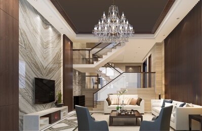 Living room crystal chandelier in urban style L137CLN