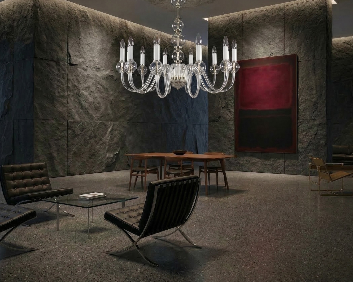 Velký skleněný lustr EL4301200 