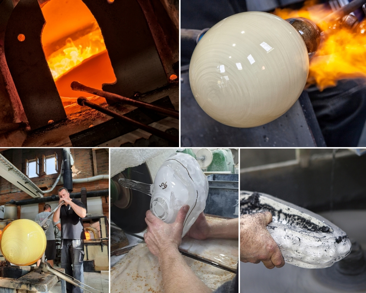 Každé svítidlo ELS03 je originál tvořený ručně broušeným skleněným segmentem o rozměrech 18 × 34 cm a hmotnosti 3 kg. Výroba jednoho kusu trvá přibližně 8 hodin, z toho až 2,5 hodiny zabere precizní broušení, díky němuž vzniká jedinečná struktura inspirovaná perlorodkou.