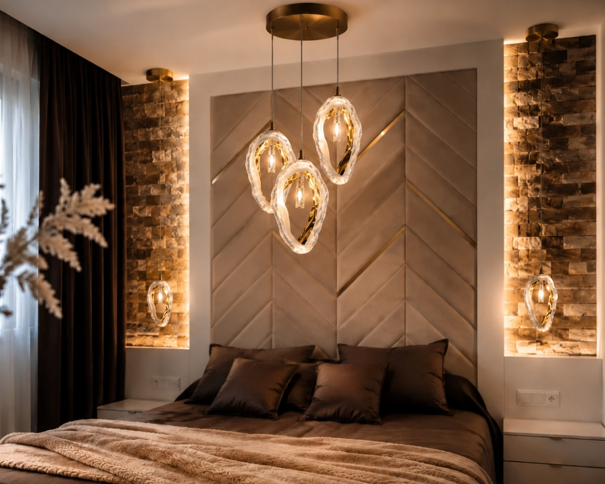 Designové svítidlo ELS03 inspirované mušlí perlorodky kombinuje hrubě strukturovaný vnější povrch s jemným perleťovým vnitřkem, který vytváří elegantní třpytivý efekt a působí jako umělecký solitér v interiéru.