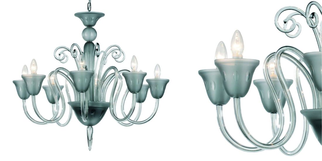 hand-blown chandeliers