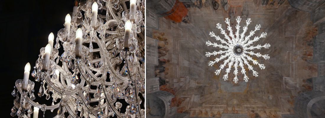 La araña María Teresa de ArtCrystal en el ayuntamiento histórico de Brno