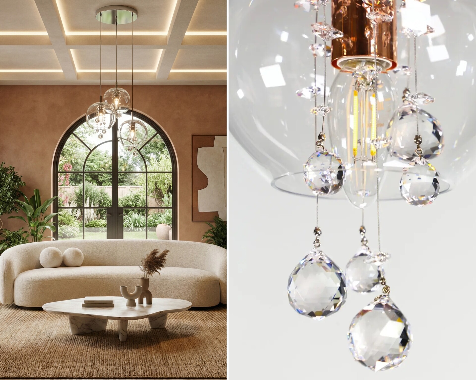 ArtCrystal Tomes L-Tal Moderní křišťálové svítidlo