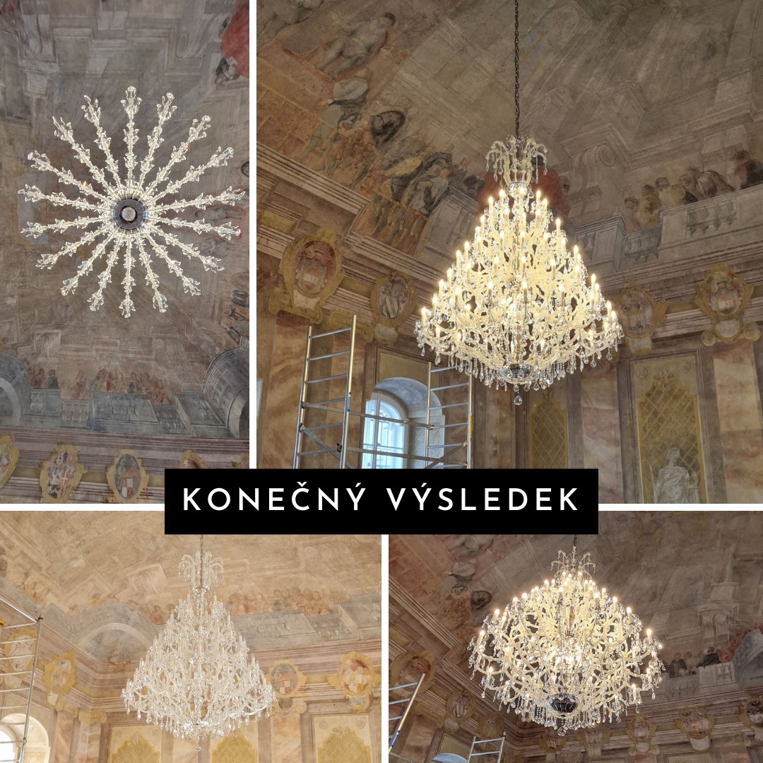 Historický interiér radnice Brno s výmalbou