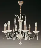 Lustr skleněný bíločerný EL210603Mat