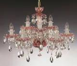Křišťálový lustr rubín EL601917