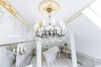 Mosazný skleněný lustr EL8531201PT