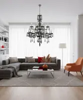 Lustr křišťálový černý ATCH8+4A