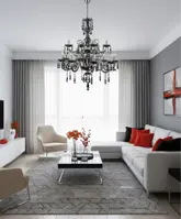 Lustr křišťálový černý ATCH8+4A