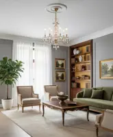 Mosazný skleněný lustr AL175