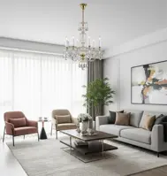 Mosazný skleněný lustr AL175