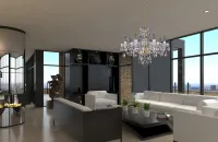 Lustr broušený do obýváku L037CE 