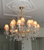 Mosazný lustr s kov. rameny EL9001802SIRM