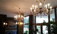 Lustr mosazný s ověsy L360CLN