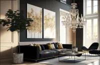 Křišťálový luxusní lustr EL13812+601PB