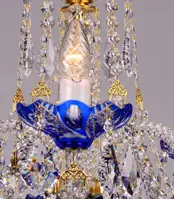 Lustr křišťálový modrý LLCH05-BLUE - detail 