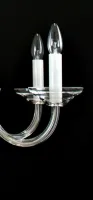 Lustr skleněný hladký LW513120100G - detail svíčky 