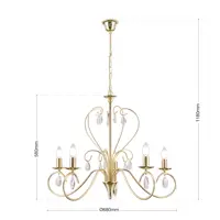 Lustr s kovovými rameny OLU16585