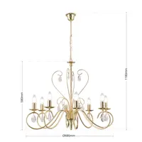 Lustr s kovovými rameny OLU16588