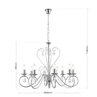 Lustr s kovovými rameny OLU16588