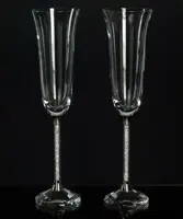 Křišťálové sklenice na sekt - otevřené 2ks