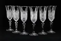 Broušené skleničky na sekt JKS009