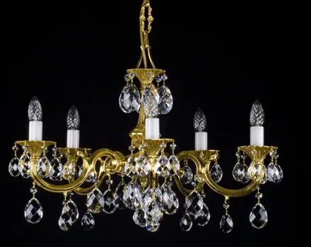 Lustr mosazný s ověsy L337CLN