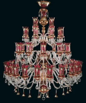 Velký skleněný lustr EL5204836TB