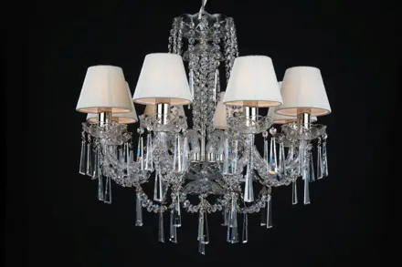 Lustr křišťálový  LLCH08S CRYSTAL-WHITE