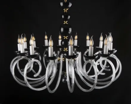Lustr křišťálový černý EL4211600BLACK
