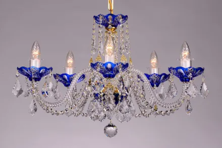 Lustr křišťálový LLCH05-BLUE-SP