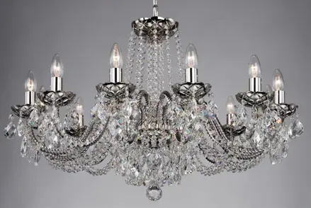 Lustr křišťálový LLCH12-COATED-CRYSTAL-NBNSNi