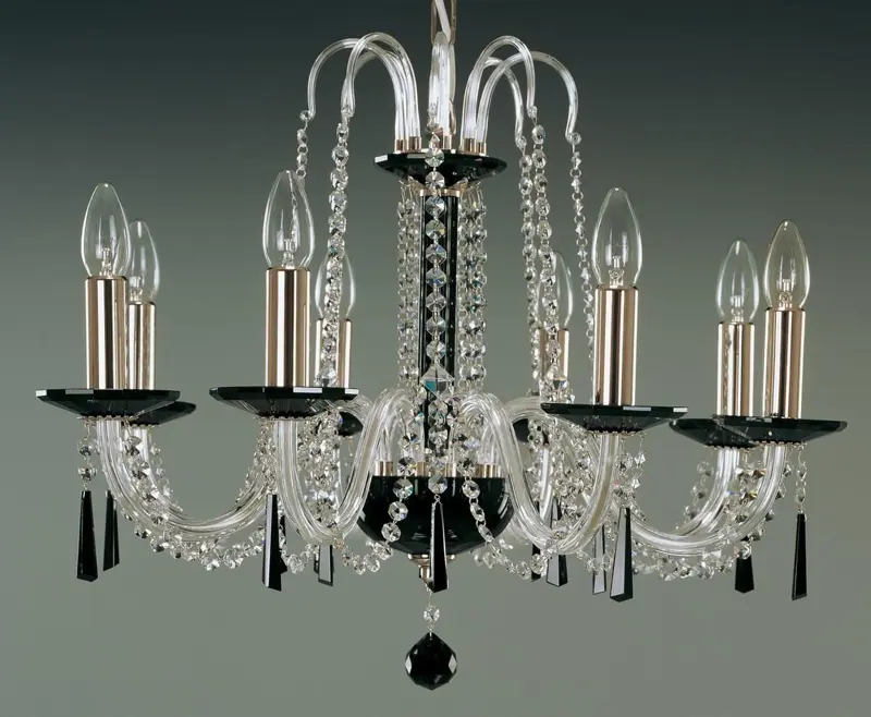 Lustr skleněný černý EL210803Black