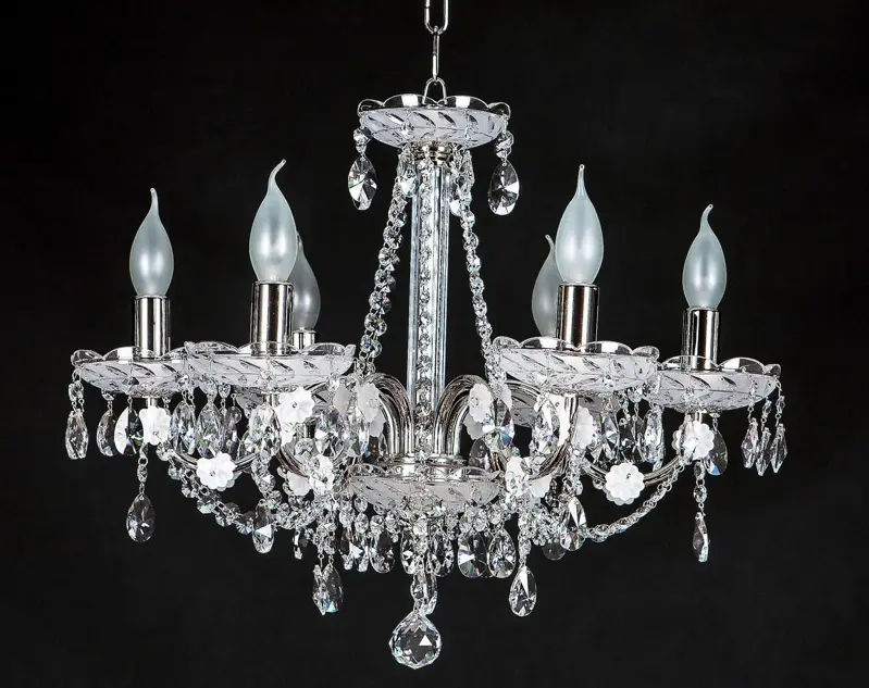 Mosazný lustr s kov. rameny EL920602