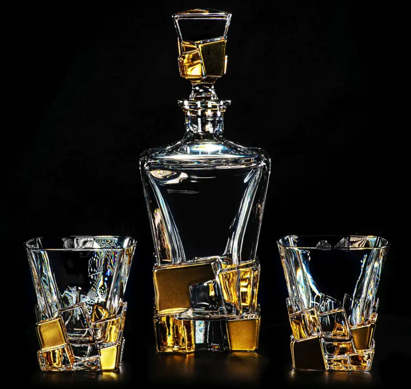 Křištálový whisky set BG26107ZLATO-S