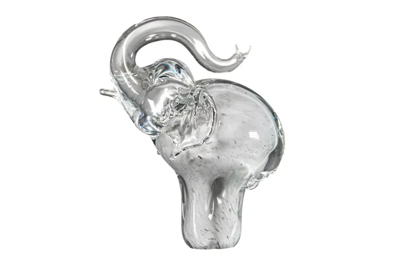 Skleněná figurka - slon JA/SLV/SE