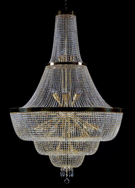 Big chandelier with strass trimmings L202CE
