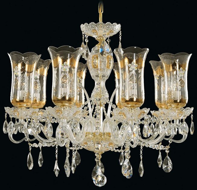 Cut Glass Crystal Chandelier El687802t, What Are The Glass Pieces On A Chandelier Called