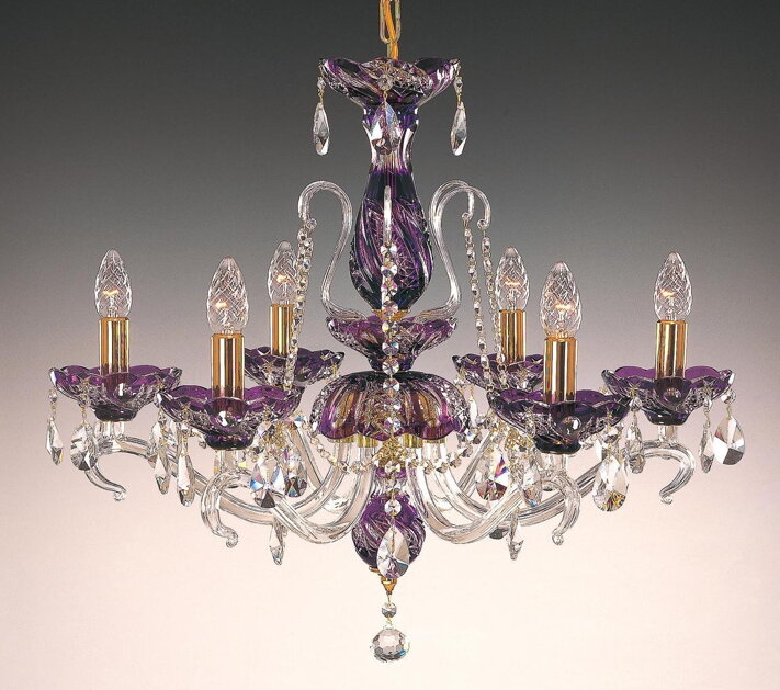 Purple crystal chandelier store