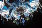 Lámpara de araña de cristal con pantallas EL4188303-3Sfish - detalle