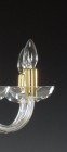 Lustr skleněný hladký AL059 - detail svíčky 
