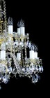 Tradiční křišťálový lustr L121CE - detail svíčky 